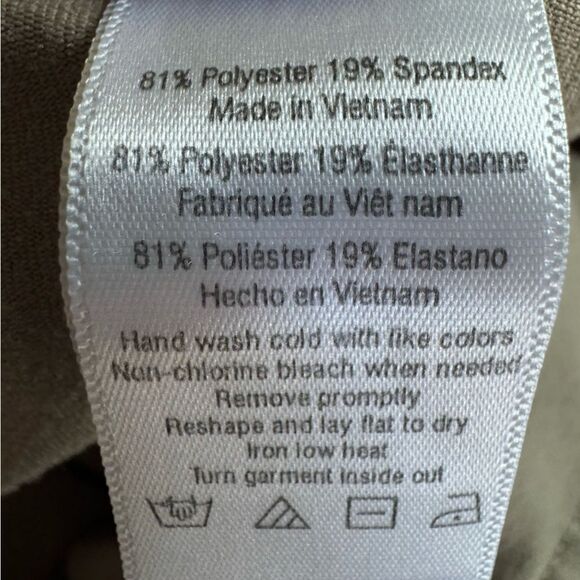 Alo Yoga High-Waist Solid Vapor Leggings Taupe Sz L Full Length 29” Inseam Gym - Picture 6 of 7